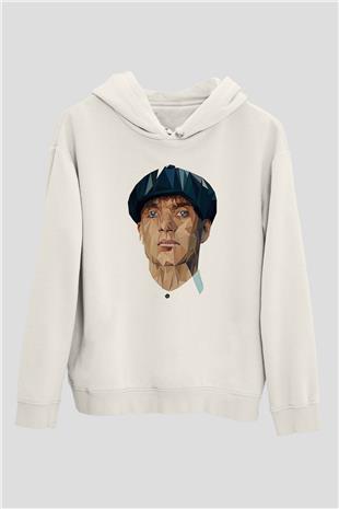 Peaky Blinders Baskılı Beyaz Unisex Hoodie