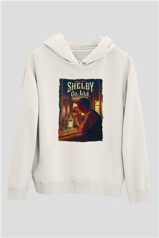 Peaky Blinders Baskılı Beyaz Unisex Hoodie