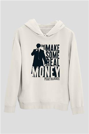 Peaky Blinders Baskılı Beyaz Unisex Hoodie