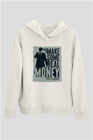 Peaky Blinders Baskılı Beyaz Unisex Hoodie