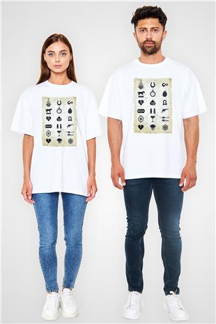 Peaky Blinders Baskılı Beyaz Unisex Oversize Tişört - Tshirt