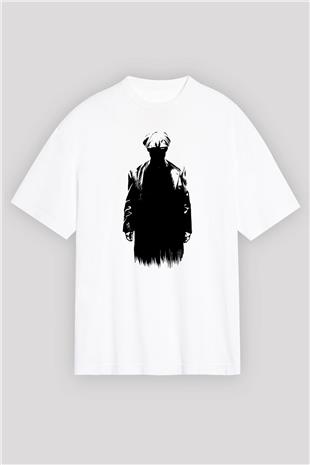 Peaky Blinders Baskılı Beyaz Unisex Oversize Tişört - Tshirt
