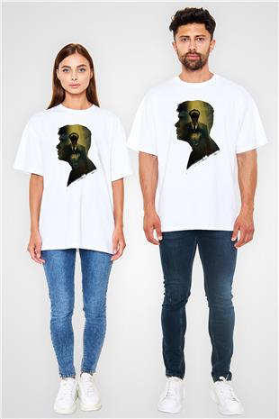 Peaky Blinders Baskılı Beyaz Unisex Oversize Tişört - Tshirt