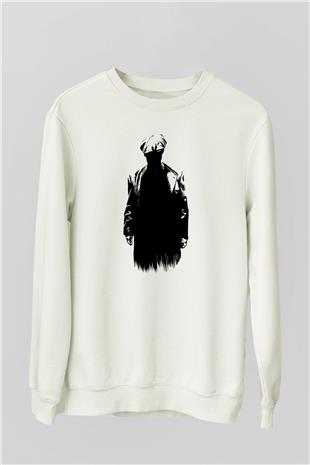 Peaky Blinders Baskılı Beyaz Unisex Sweatshirt