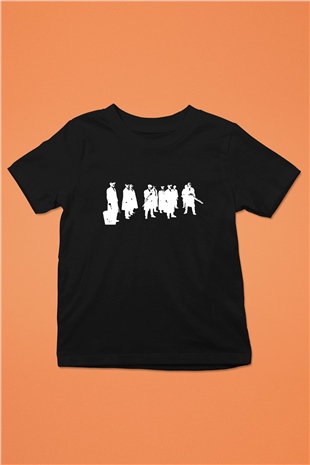Peaky Blinders Baskılı Unisex Siyah Çocuk Tişört - Tshirt