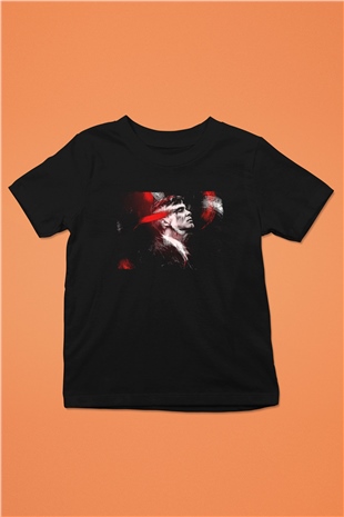 Peaky Blinders Baskılı Unisex Siyah Çocuk Tişört - Tshirt
