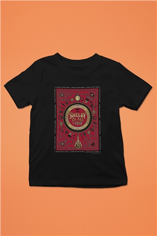 Peaky Blinders Baskılı Unisex Siyah Çocuk Tişört - Tshirt