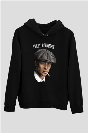 Peaky Blinders Baskılı Unisex Siyah Hoodie