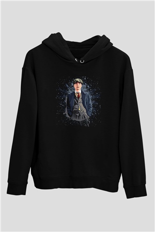 Peaky Blinders Baskılı Unisex Siyah Hoodie