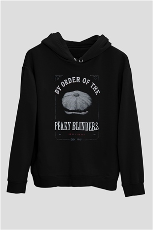 Peaky Blinders Baskılı Unisex Siyah Hoodie