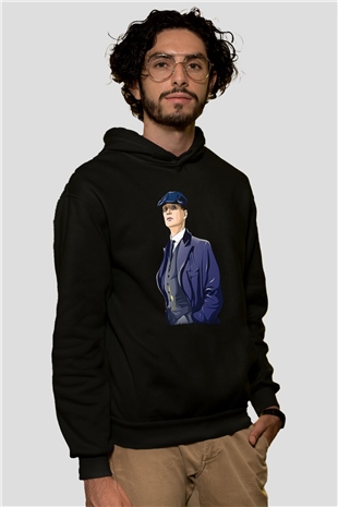 Peaky Blinders Baskılı Unisex Siyah Hoodie