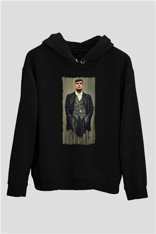 Peaky Blinders Baskılı Unisex Siyah Hoodie