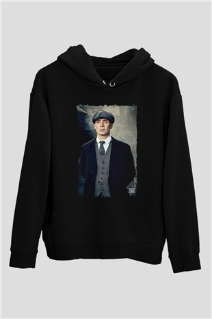 Peaky Blinders Baskılı Unisex Siyah Hoodie