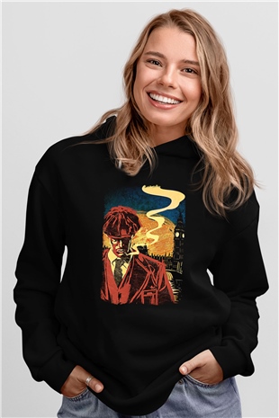 Peaky Blinders Baskılı Unisex Siyah Hoodie