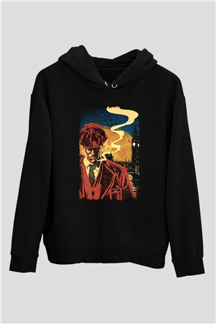 Peaky Blinders Baskılı Unisex Siyah Hoodie