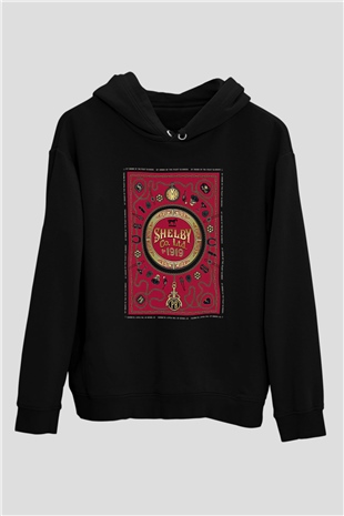 Peaky Blinders Baskılı Unisex Siyah Hoodie