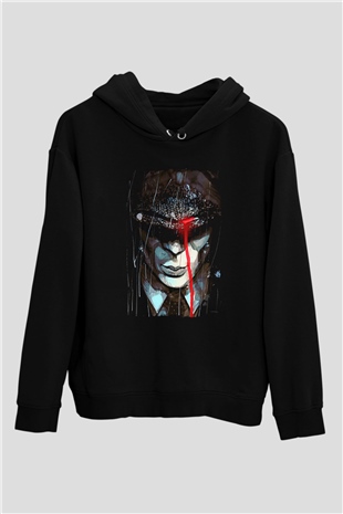 Peaky Blinders Baskılı Unisex Siyah Hoodie