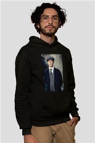Peaky Blinders Baskılı Unisex Siyah Hoodie