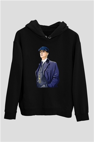Peaky Blinders Baskılı Unisex Siyah Hoodie