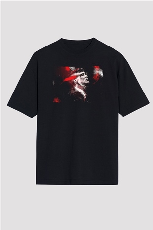 Peaky Blinders Baskılı Unisex Siyah Oversize Tişört - Tshirt