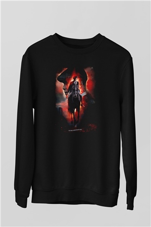 Peaky Blinders Baskılı Unisex Siyah Sweatshirt