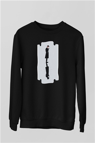 Peaky Blinders Baskılı Unisex Siyah Sweatshirt