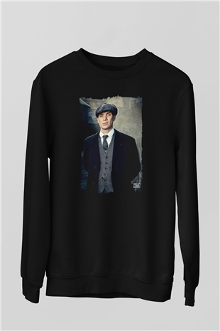Peaky Blinders Baskılı Unisex Siyah Sweatshirt