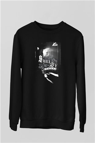 Peaky Blinders Baskılı Unisex Siyah Sweatshirt