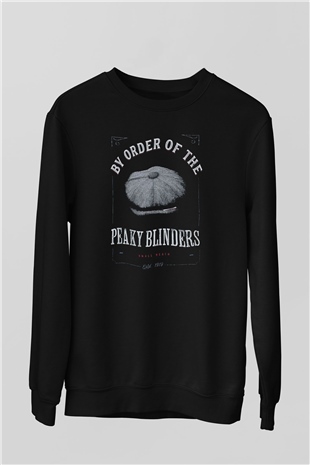 Peaky Blinders Baskılı Unisex Siyah Sweatshirt