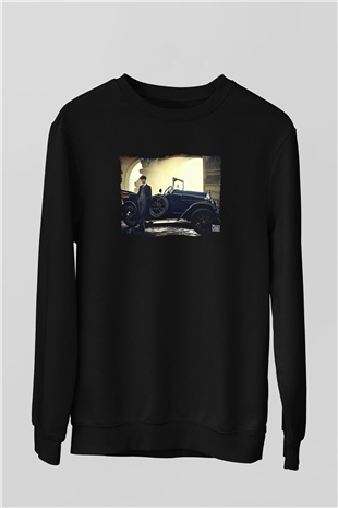 Peaky Blinders Baskılı Unisex Siyah Sweatshirt