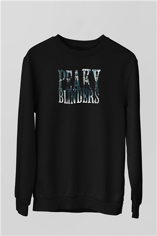 Peaky Blinders Baskılı Unisex Siyah Sweatshirt