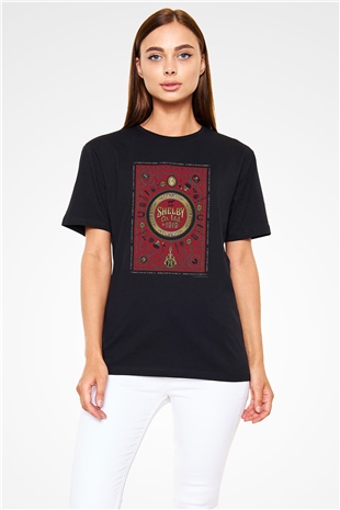 Peaky Blinders Baskılı Unisex Siyah Tişört - Tshirt