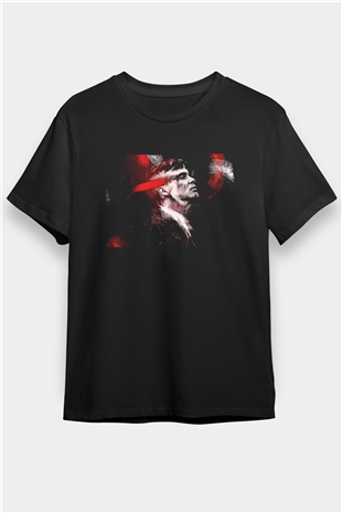 Peaky Blinders Baskılı Unisex Siyah Tişört - Tshirt