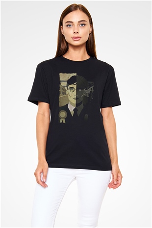 Peaky Blinders Baskılı Unisex Siyah Tişört - Tshirt