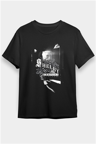 Peaky Blinders Baskılı Unisex Siyah Tişört - Tshirt
