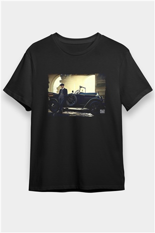 Peaky Blinders Baskılı Unisex Siyah Tişört - Tshirt