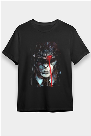 Peaky Blinders Baskılı Unisex Siyah Tişört - Tshirt