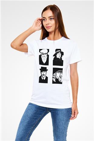 Peaky Blinders Unisex Baskılı Beyaz Tişört - Tshirt