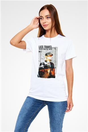 Peaky Blinders Unisex Baskılı Beyaz Tişört - Tshirt