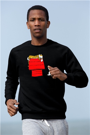 Peanuts Siyah Unisex Sweatshirt