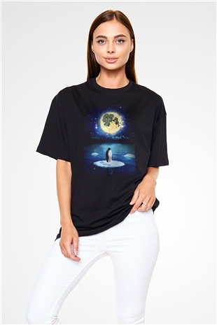 Penguen Siyah Oversize Tişört Oversize T-shirt - TişörtFabrikası