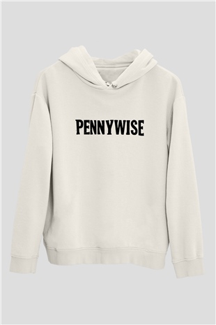 Pennywise Beyaz Unisex Kapşonlu Sweatshirt