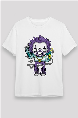 Pennywise Boombox Baskılı Beyaz Unisex Tişört