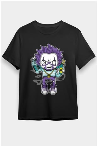 Pennywise Boombox Baskılı Siyah Unisex Tişört