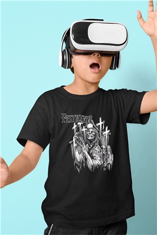 Pestilence Baskılı Unisex Siyah Çocuk Tişört - Tshirt
