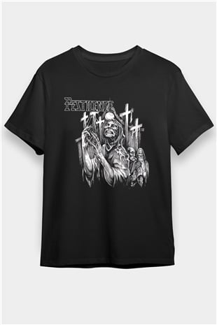 Pestilence Baskılı Unisex Siyah Tişört - Tshirt