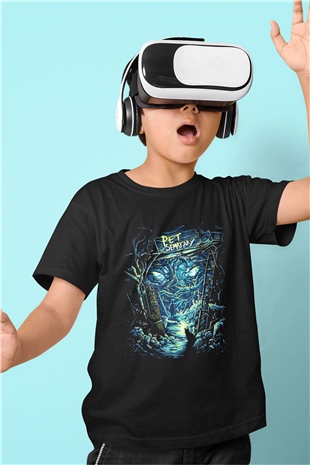 Pet Sematary Baskılı Siyah Unisex Çocuk Tişört