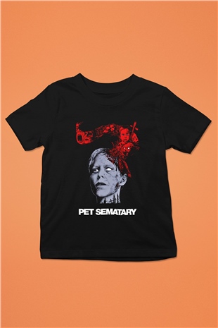 Pet Sematary Baskılı Siyah Unisex Çocuk Tişört