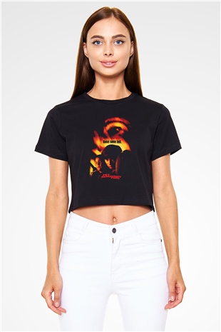 Pet Sematary Siyah   Crop Top Tişört