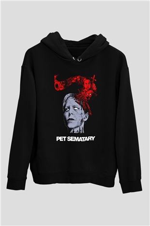 Pet Sematary Siyah Unisex Kapüşonlu Sweatshirt